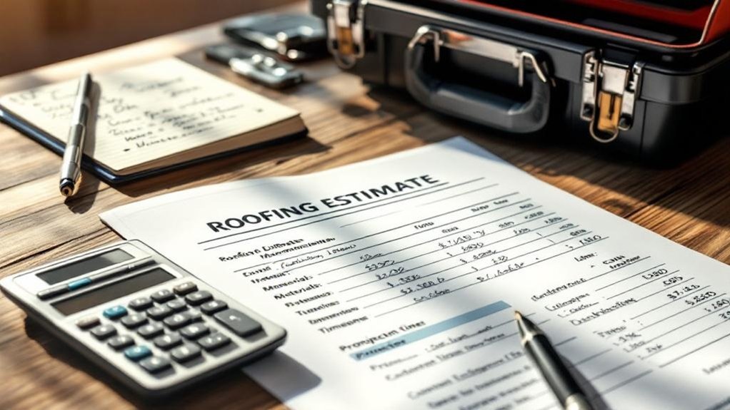 comprehensive roofing estimate breakdown