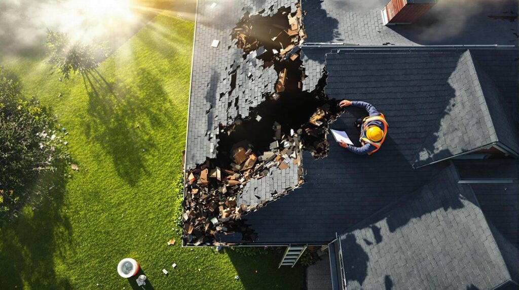 professional roof damage assessment
