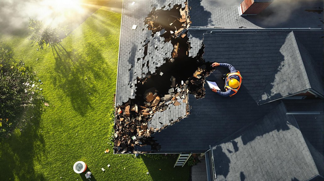 professional roof damage assessment